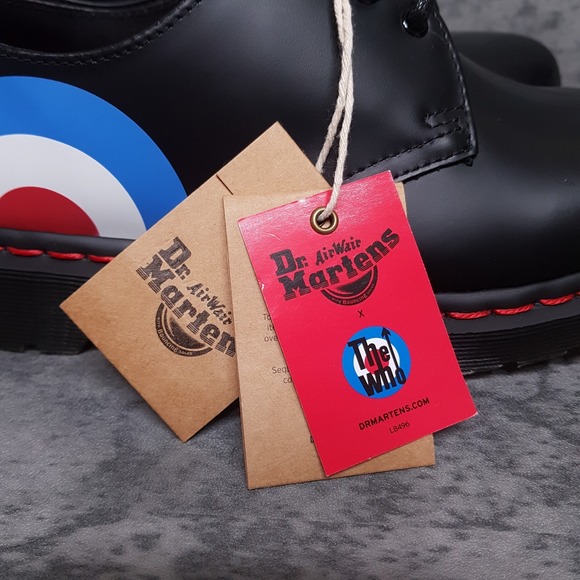 DR. MARTENS Air Wair X 1461 THE WHO Limited Leather‎ Shoes Mens 6 Womens 7 Black - Picture 6 of 7